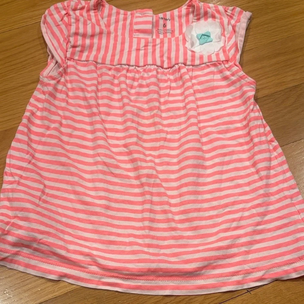 Carter's Pink and White Striped Kids Blouse